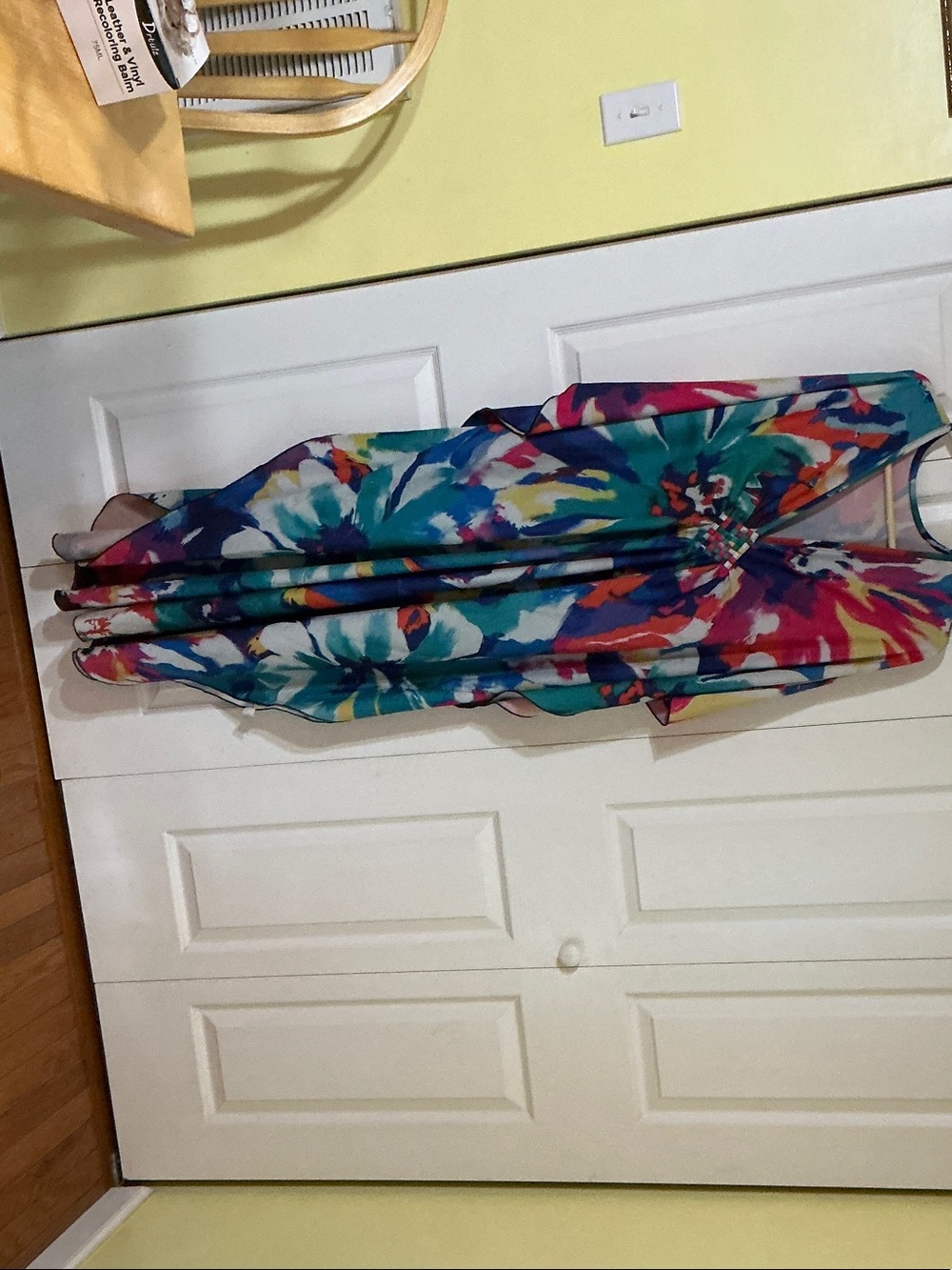 Vibrant Teal Floral Maxi Dress with Gathered Waist